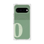 プレミアムスクエアケース with Pixelsnap［ オリジナル - initial two tone - O green ］