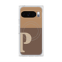 プレミアムスクエアケース with Pixelsnap［ オリジナル - initial two tone - P brown ］