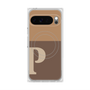プレミアムスクエアケース with Pixelsnap［ オリジナル - initial two tone - P brown ］