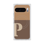 プレミアムスクエアケース with Pixelsnap［ オリジナル - initial two tone - P brown ］