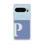 プレミアムスクエアケース with Pixelsnap［ オリジナル - initial two tone - P blue ］