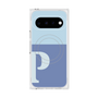プレミアムスクエアケース with Pixelsnap［ オリジナル - initial two tone - P blue ］