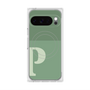 プレミアムスクエアケース with Pixelsnap［ オリジナル - initial two tone - P green ］