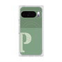 プレミアムスクエアケース with Pixelsnap［ オリジナル - initial two tone - P green ］