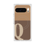 プレミアムスクエアケース with Pixelsnap［ オリジナル - initial two tone - Q brown ］