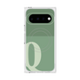 プレミアムスクエアケース with Pixelsnap［ オリジナル - initial two tone - Q green ］