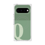 プレミアムスクエアケース with Pixelsnap［ オリジナル - initial two tone - Q green ］
