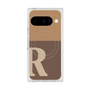 プレミアムスクエアケース with Pixelsnap［ オリジナル - initial two tone - R brown ］