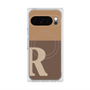 プレミアムスクエアケース with Pixelsnap［ オリジナル - initial two tone - R brown ］