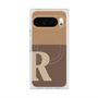 プレミアムスクエアケース with Pixelsnap［ オリジナル - initial two tone - R brown ］