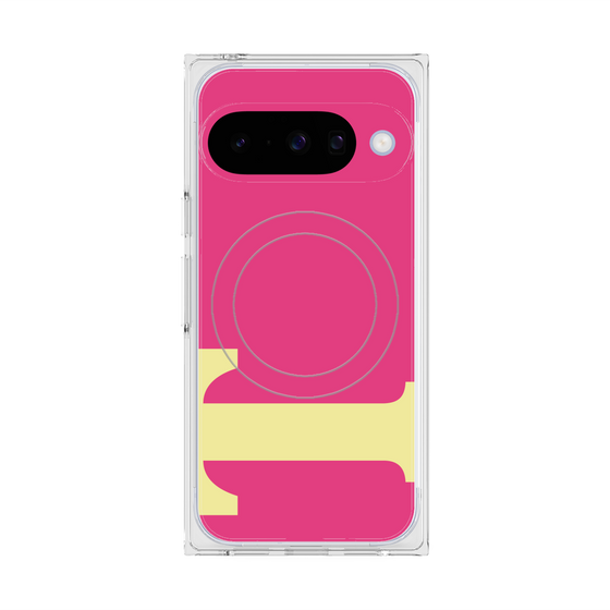 プレミアムスクエアケース with Pixelsnap［ オリジナル - initial color - T pink ］
