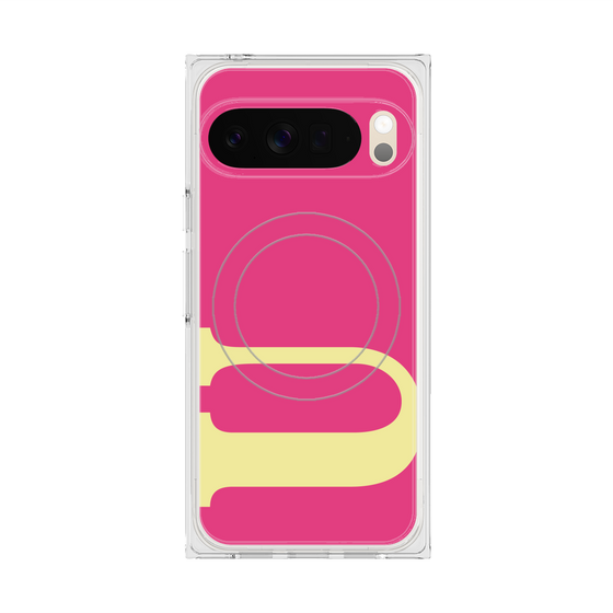 プレミアムスクエアケース with Pixelsnap［ オリジナル - initial color - U pink ］