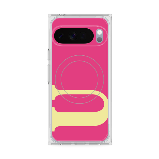 プレミアムスクエアケース with Pixelsnap［ オリジナル - initial color - U pink ］
