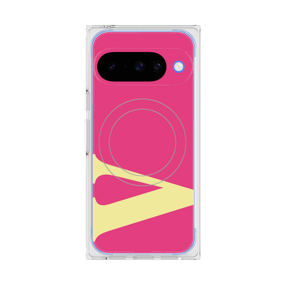 プレミアムスクエアケース with Pixelsnap［ オリジナル - initial color - V pink ］