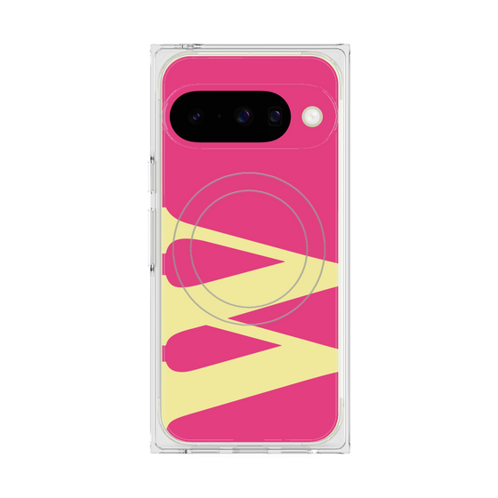プレミアムスクエアケース with Pixelsnap［ オリジナル - initial color - W pink ］