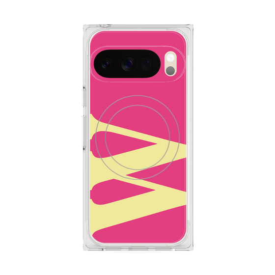 プレミアムスクエアケース with Pixelsnap［ オリジナル - initial color - W pink ］