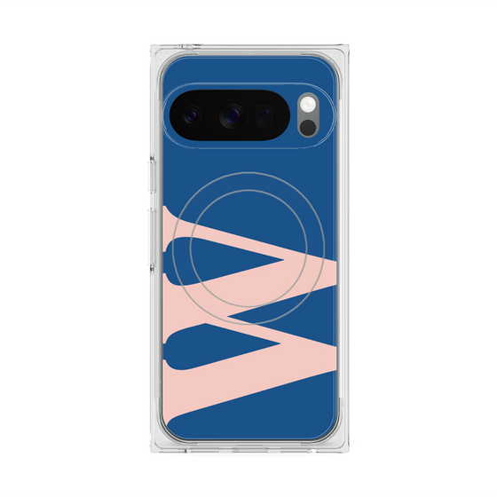 プレミアムスクエアケース with Pixelsnap［ オリジナル - initial color - W navy ］
