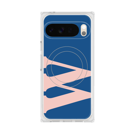 プレミアムスクエアケース with Pixelsnap［ オリジナル - initial color - W navy ］