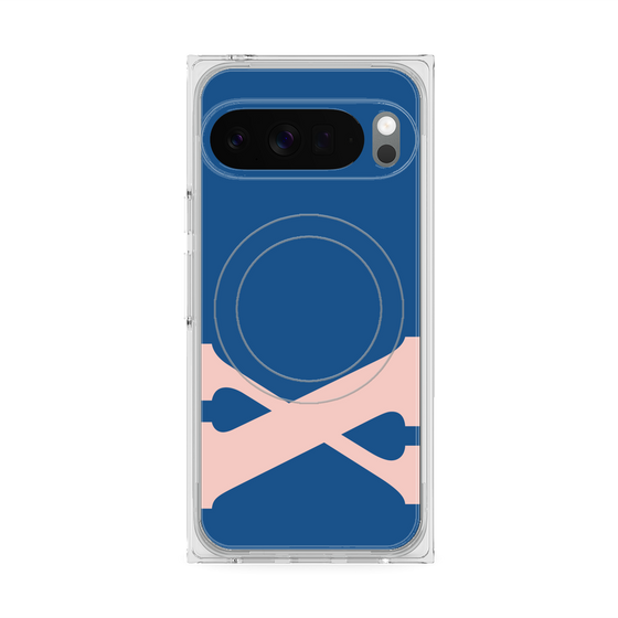プレミアムスクエアケース with Pixelsnap［ オリジナル - initial color - X navy ］