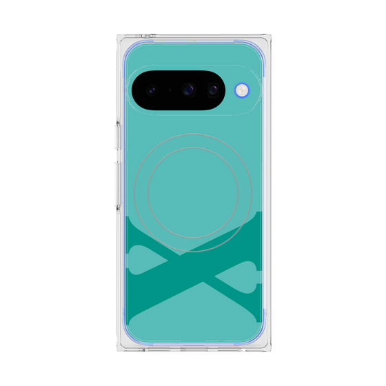 プレミアムスクエアケース with Pixelsnap［ オリジナル - initial color - X light green ］