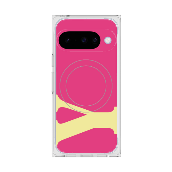 プレミアムスクエアケース with Pixelsnap［ オリジナル - initial color - Y pink ］