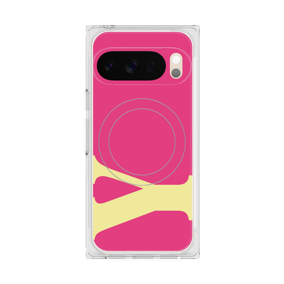 プレミアムスクエアケース with Pixelsnap［ オリジナル - initial color - Y pink ］