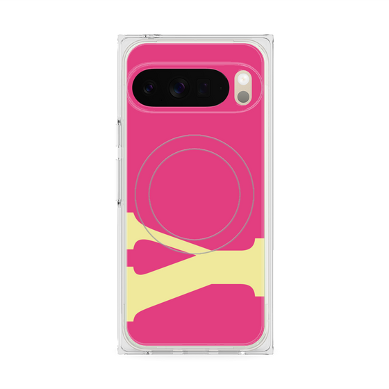 プレミアムスクエアケース with Pixelsnap［ オリジナル - initial color - Y pink ］