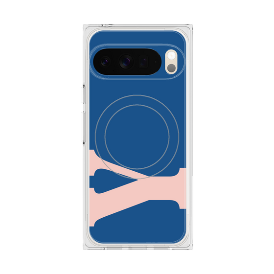 プレミアムスクエアケース with Pixelsnap［ オリジナル - initial color - Y navy ］