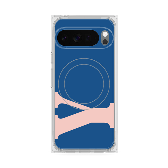 プレミアムスクエアケース with Pixelsnap［ オリジナル - initial color - Y navy ］