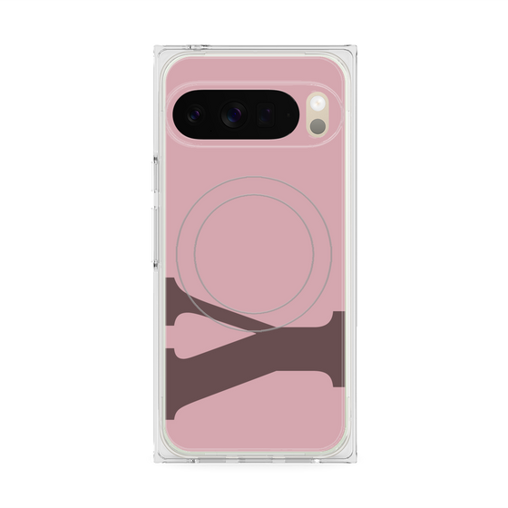 プレミアムスクエアケース with Pixelsnap［ オリジナル - initial color - Y dusty pink ］