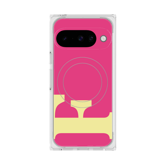 プレミアムスクエアケース with Pixelsnap［ オリジナル - initial color - F pink ］