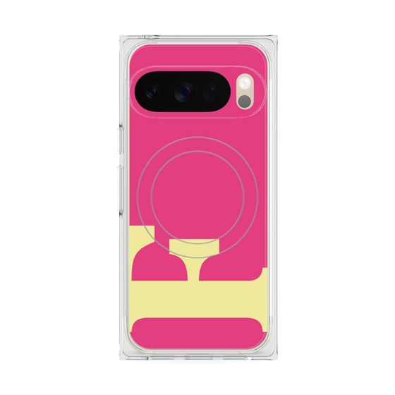 プレミアムスクエアケース with Pixelsnap［ オリジナル - initial color - F pink ］