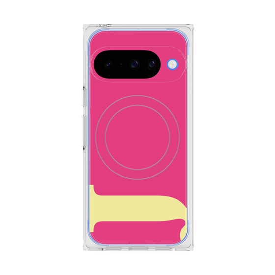プレミアムスクエアケース with Pixelsnap［ オリジナル - initial color - J pink ］