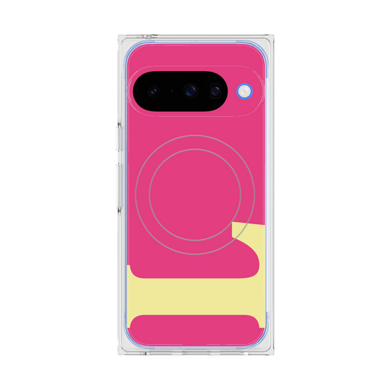 プレミアムスクエアケース with Pixelsnap［ オリジナル - initial color - L pink ］