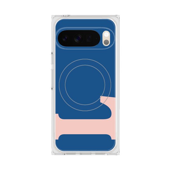 プレミアムスクエアケース with Pixelsnap［ オリジナル - initial color - L navy ］