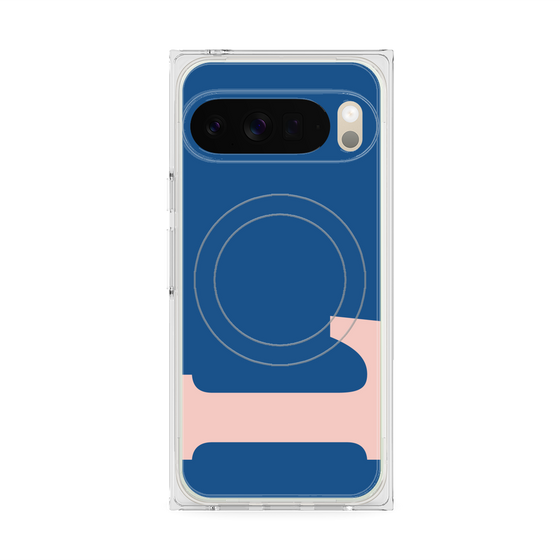 プレミアムスクエアケース with Pixelsnap［ オリジナル - initial color - L navy ］