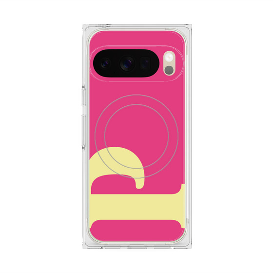 プレミアムスクエアケース with Pixelsnap［ オリジナル - initial color - P pink ］