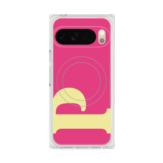 プレミアムスクエアケース with Pixelsnap［ オリジナル - initial color - P pink ］