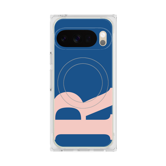 プレミアムスクエアケース with Pixelsnap［ オリジナル - initial color - R navy ］