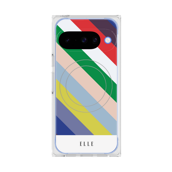 プレミアムスクエアケース with Pixelsnap［ ELLE - シック - スプリング ］