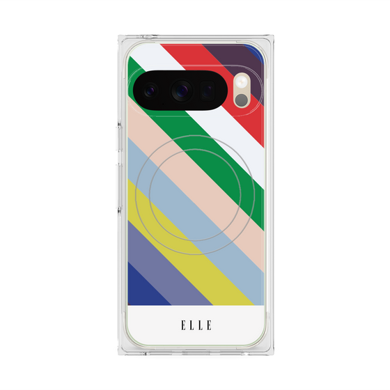 プレミアムスクエアケース with Pixelsnap［ ELLE - シック - スプリング ］