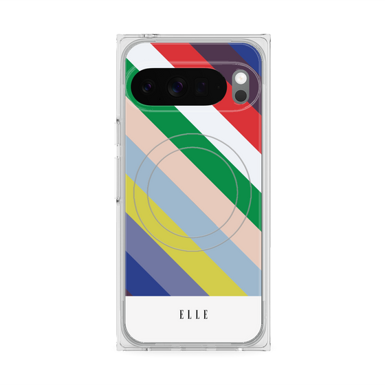 プレミアムスクエアケース with Pixelsnap［ ELLE - シック - スプリング ］