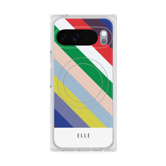 プレミアムスクエアケース with Pixelsnap［ ELLE - シック - スプリング ］
