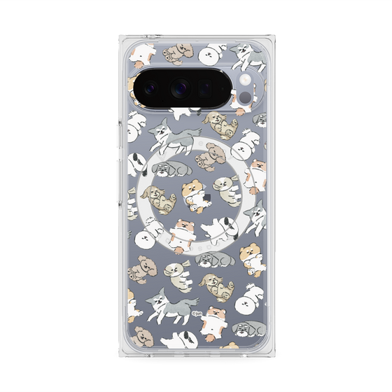 プレミアムスクエアケース with Pixelsnap［ こんにちは、いぬです - おひるね ］