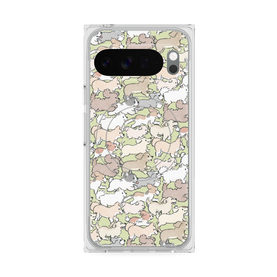 プレミアムスクエアケース with Pixelsnap［ こんにちは、いぬです - いぬだらけ ］