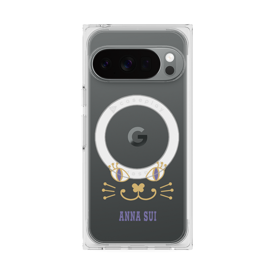 プレミアムスクエアケース with Pixelsnap［ ANNA SUI - フェイス - クリア ］
