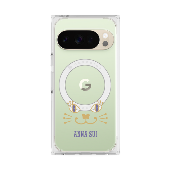 プレミアムスクエアケース with Pixelsnap［ ANNA SUI - フェイス - クリア ］