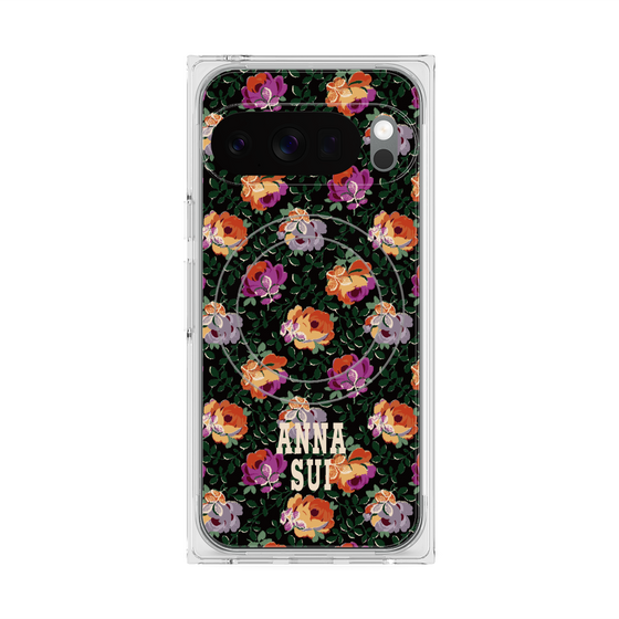 プレミアムスクエアケース with Pixelsnap［ ANNA SUI - オンブルローズ ］
