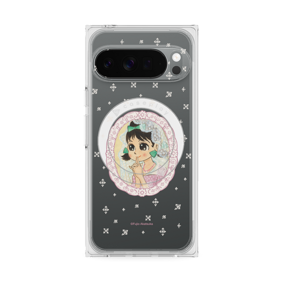 プレミアムスクエアケース with Pixelsnap［ ひみつのアッコちゃん - テクマクマヤコン - クリア ］