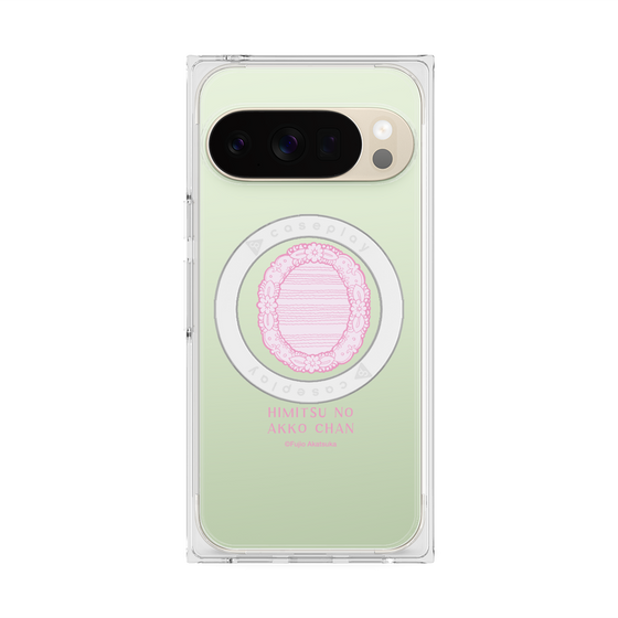 プレミアムスクエアケース with Pixelsnap［ ひみつのアッコちゃん - 魔法の鏡 - クリア ］